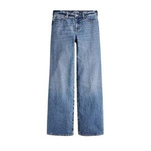 J.Crew 84 Low Rise Wide Leg Jeans Medium Wash Indigo Cotton Denim CD125 Size 37